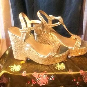 Glitter Gold wedges